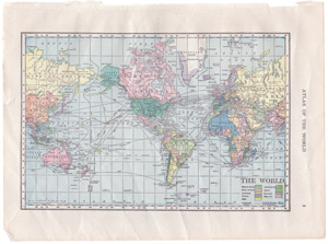antique map of the world